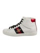 Gucci Web Accent Leather Sneakers