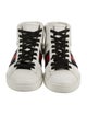 Gucci Web Accent Leather Sneakers