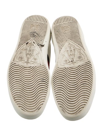 Gucci Web Accent Leather Sneakers
