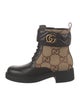Gucci Double G Logo Leather Combat Boots w/ Tags