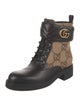 Gucci Double G Logo Leather Combat Boots w/ Tags