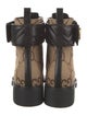 Gucci Double G Logo Leather Combat Boots w/ Tags
