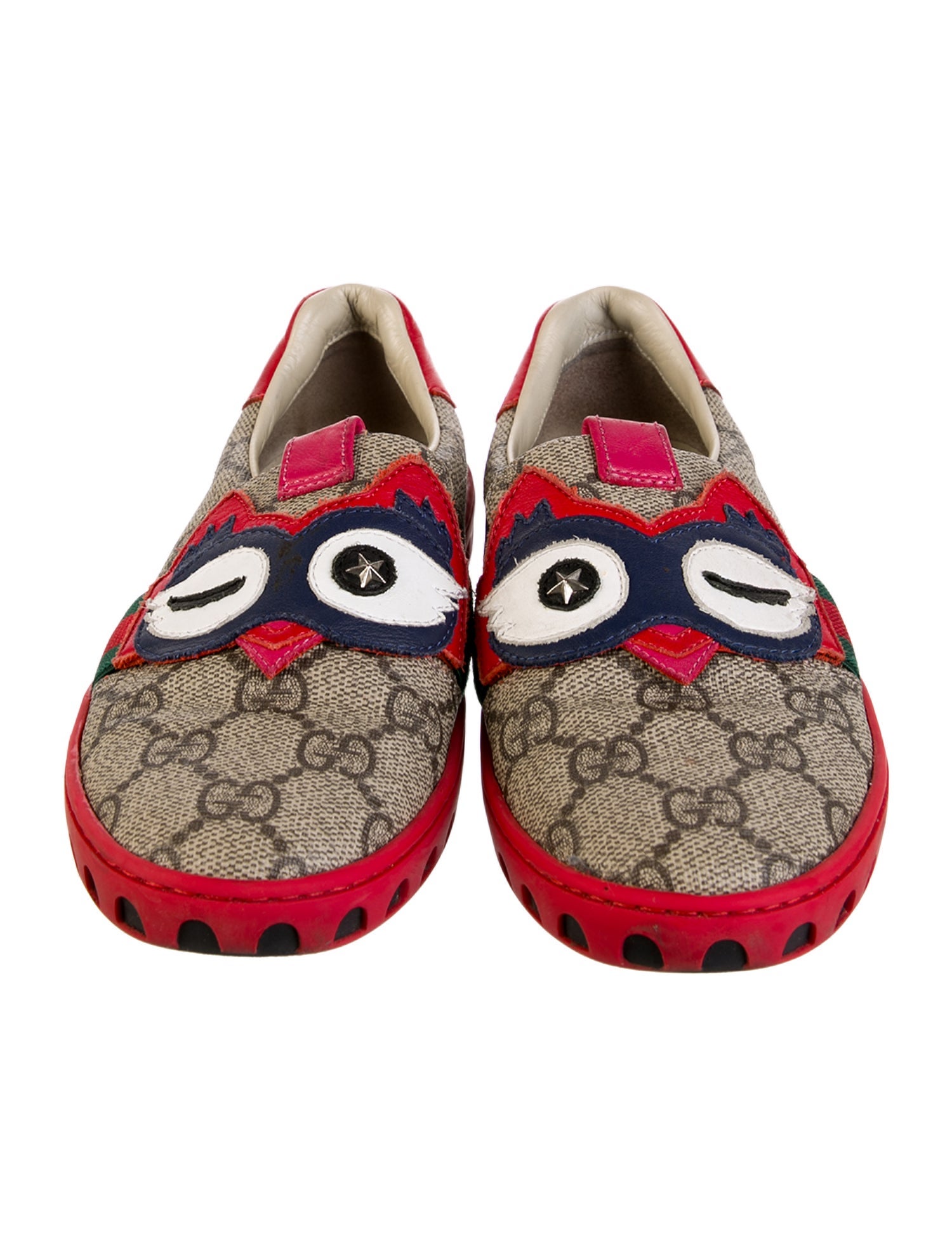 Gucci Coated Canvas Low Top Slip Ons