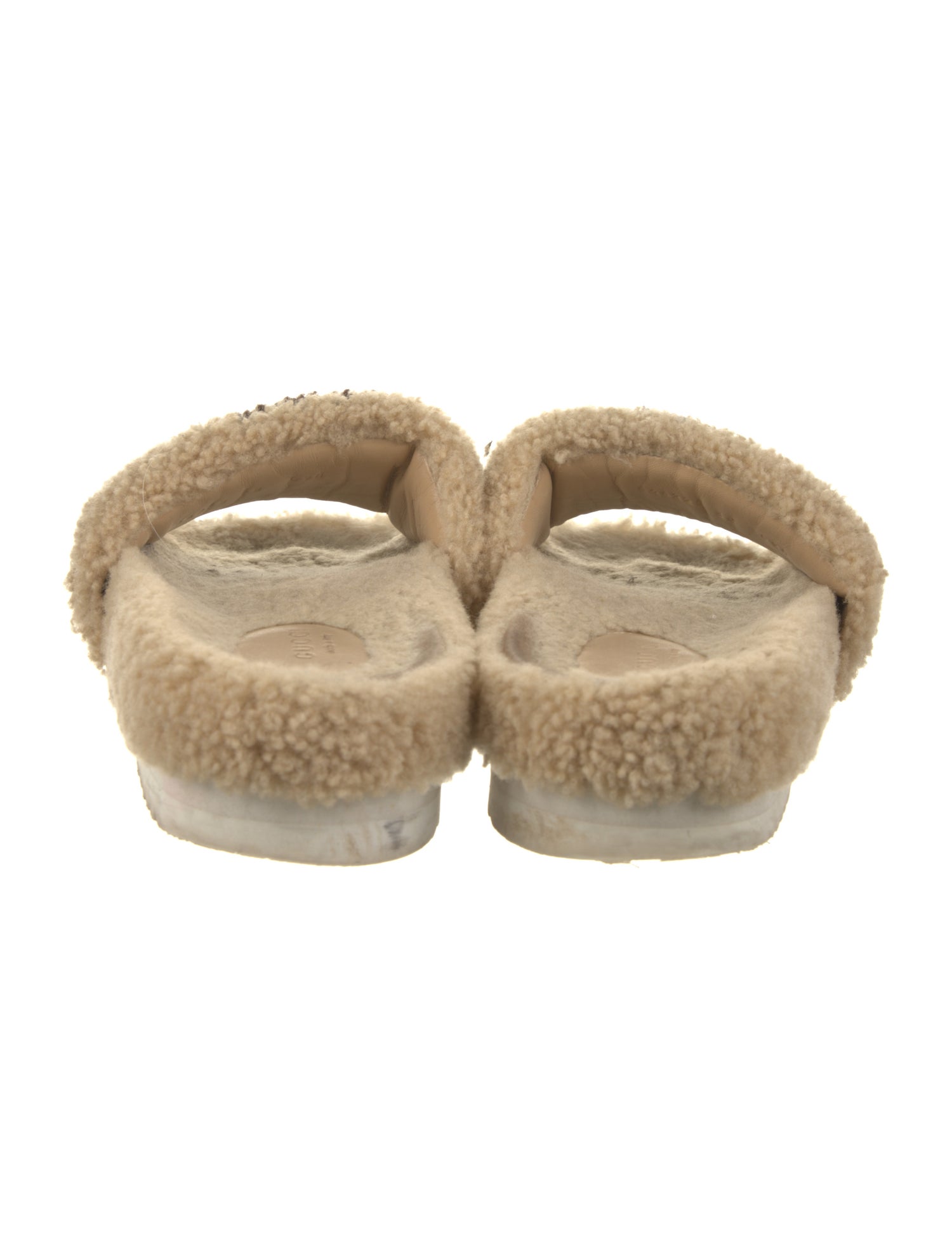 Gucci Interlocking G Logo Shearling Espadrilles