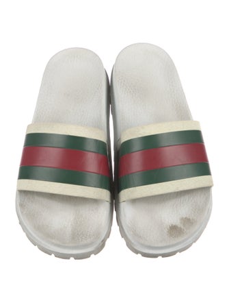 Gucci Web Accent Rubber Slides