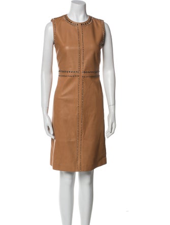 Gucci Leather Knee-Length Dress
