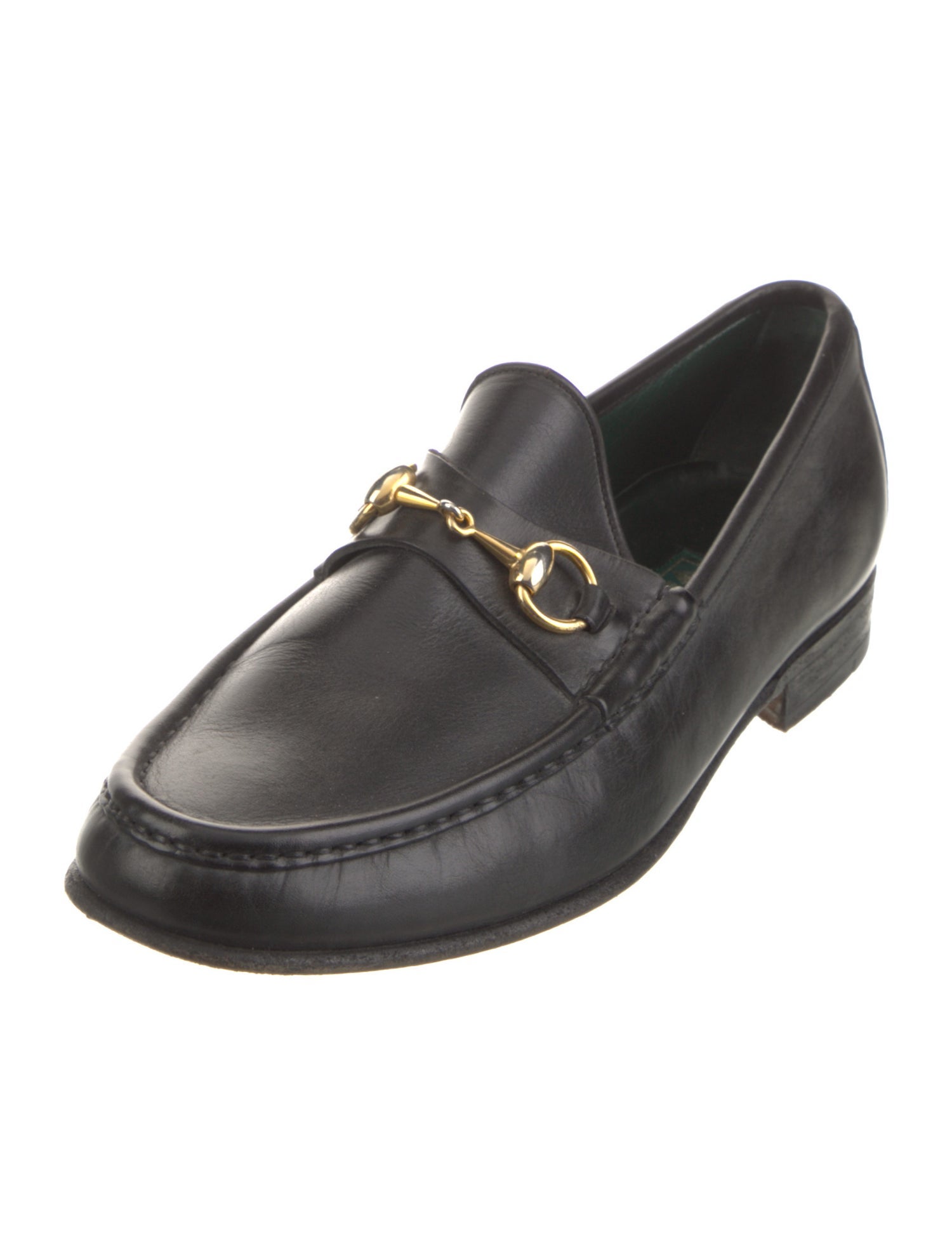 Gucci Horsebit Accent Leather Dress Loafers