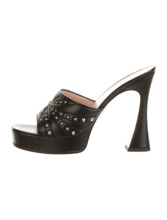 Gucci Leather Studded Accents Slides