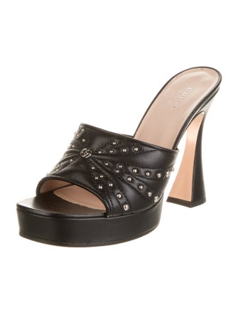 Gucci Leather Studded Accents Slides