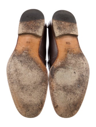 Gucci Horsebit Accent Leather Dress Loafers