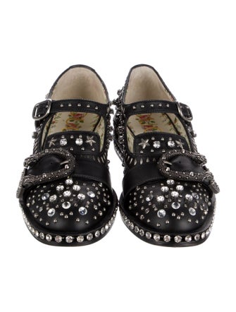 Gucci Bee Accent Leather Oxfords