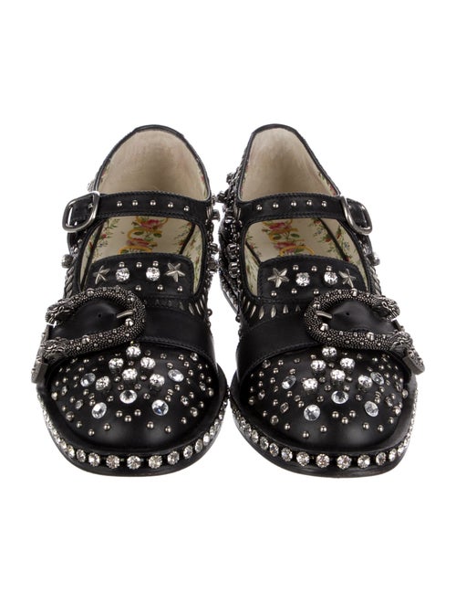 Gucci Bee Accent Leather Oxfords