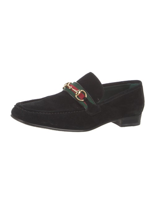 Gucci Web Accent Suede Dress Loafers