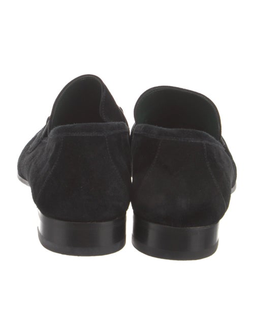 Gucci Web Accent Suede Dress Loafers