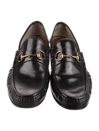 Gucci Horsebit Accent Leather Loafers
