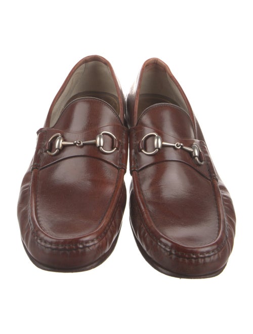 Gucci Horsebit Accent Leather Dress Loafers