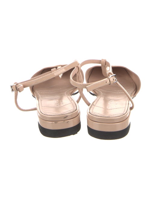 Gucci Double G Logo Patent Leather T-Strap Sandals