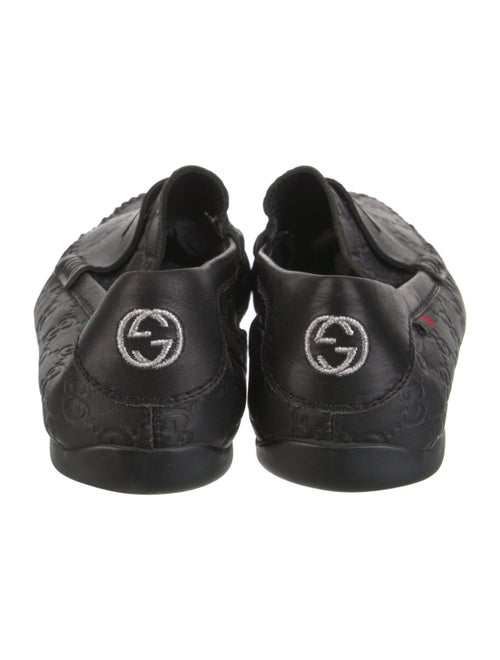 Gucci Web Accent Leather Moccasins