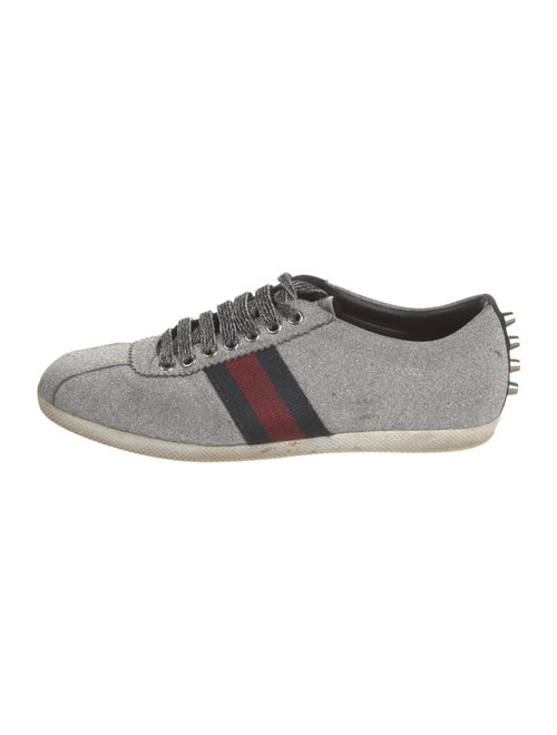 Gucci Sylvie Web Accent Glitter Sneakers