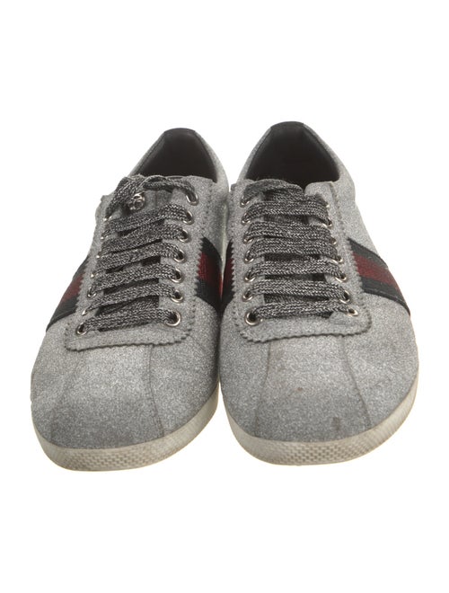 Gucci Sylvie Web Accent Glitter Sneakers