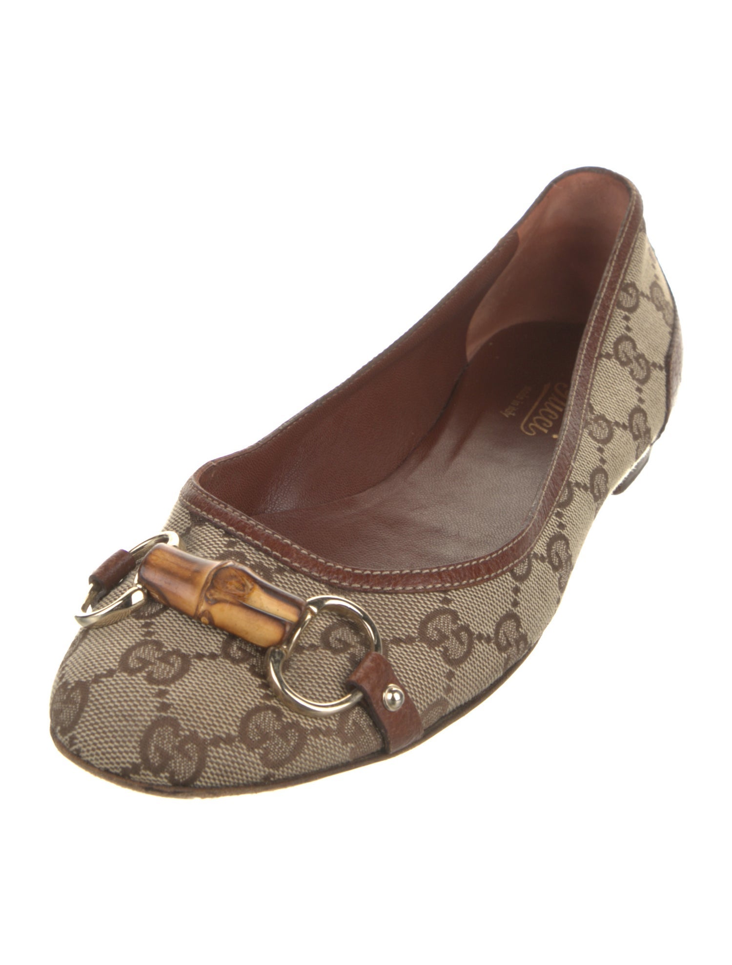 Gucci GG Canvas Canvas Ballet Flats