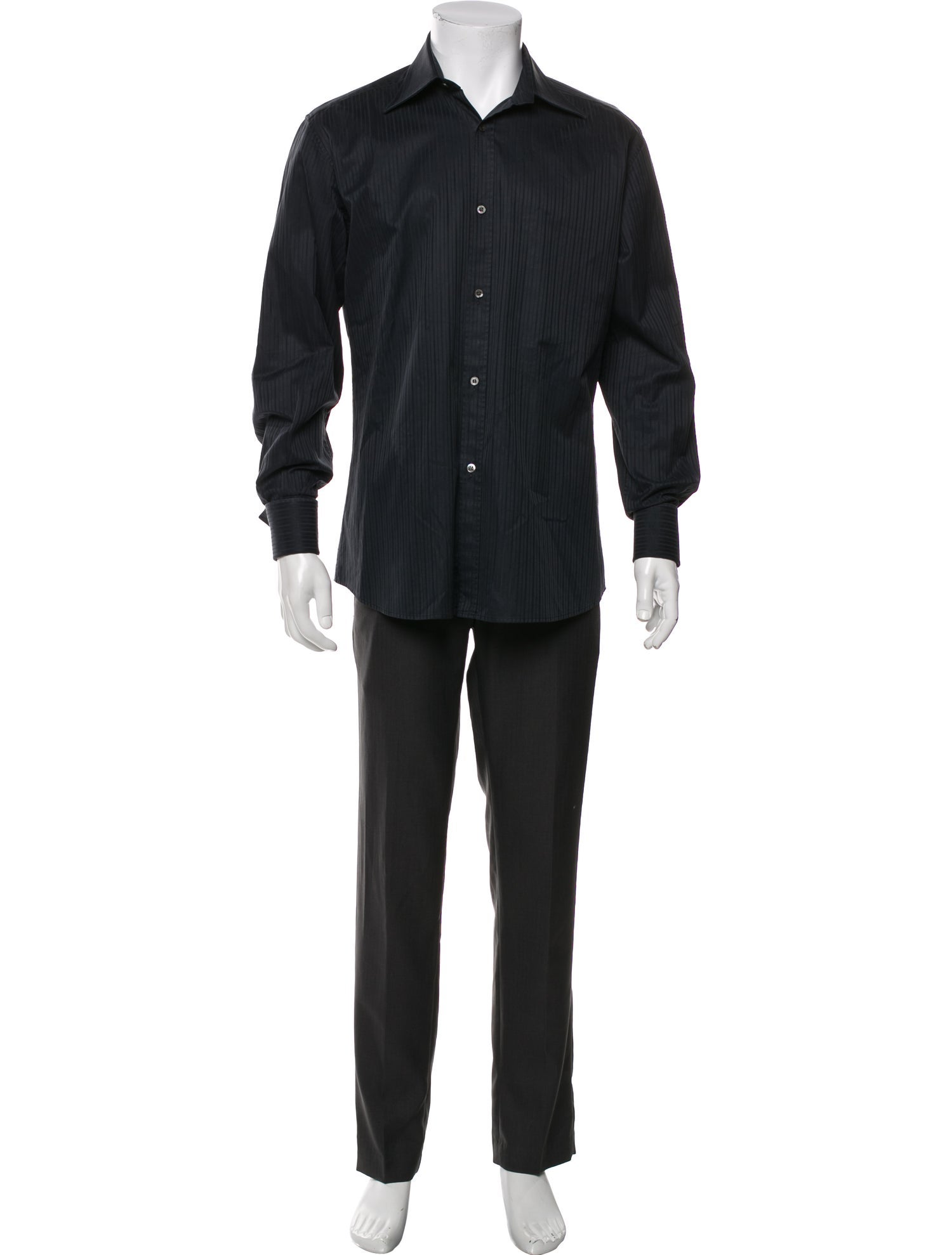 Gucci Striped Long Sleeve Dress Shirt