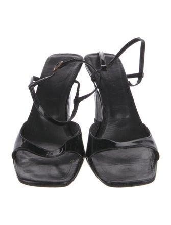 Gucci Patent Leather Slingback Sandals