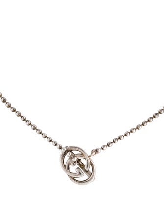 Gucci Interlocking G Logo Britt Toggle Necklace
