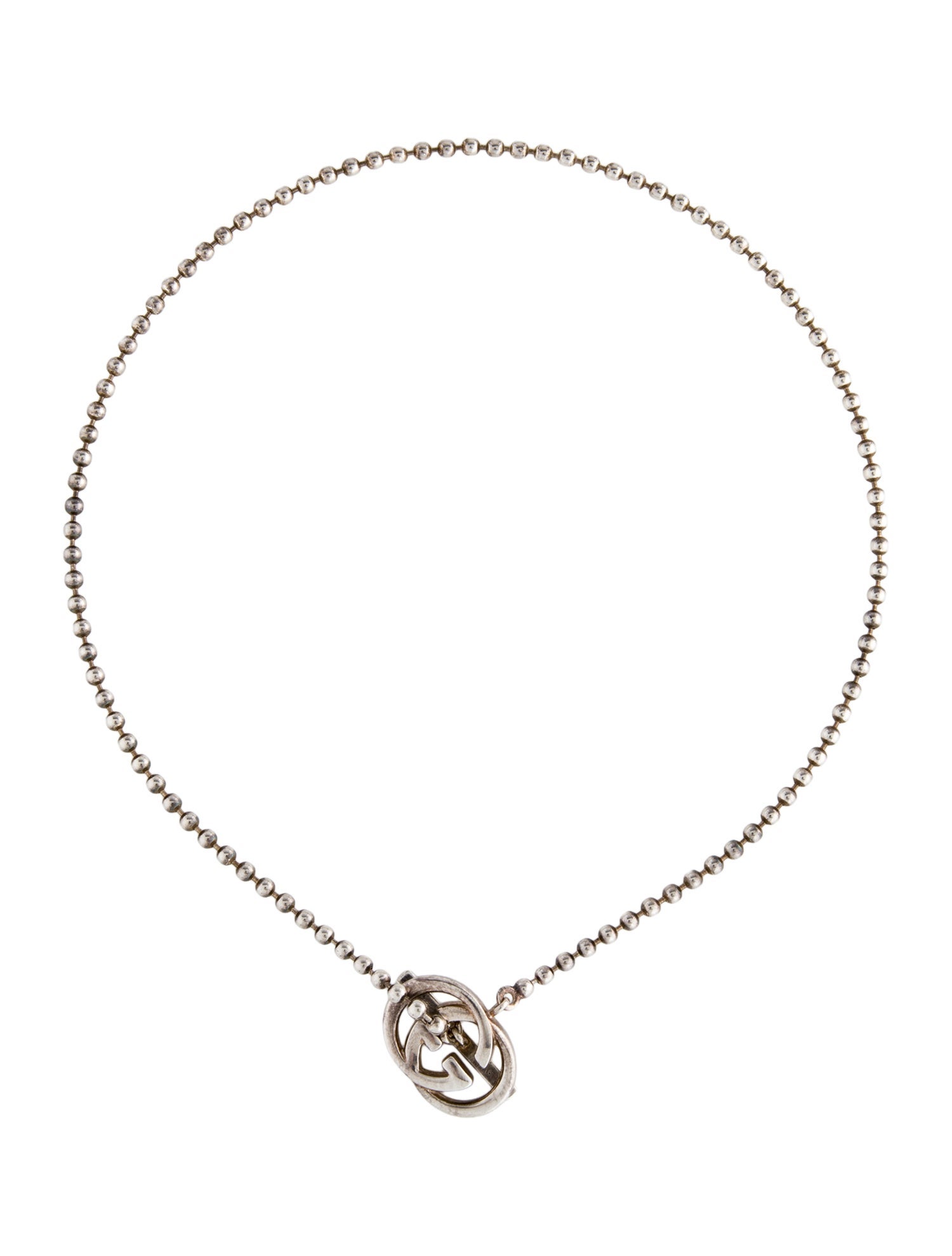 Gucci Interlocking G Logo Britt Toggle Necklace