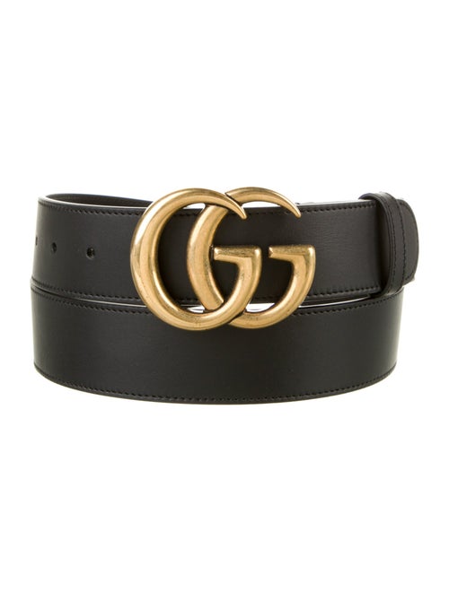 Gucci Double G Logo Leather Belt
