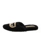 Gucci Interlocking G Logo Shearling Mules