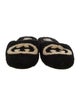 Gucci Interlocking G Logo Shearling Mules