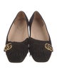 Gucci Double G Logo Suede Ballet Flats