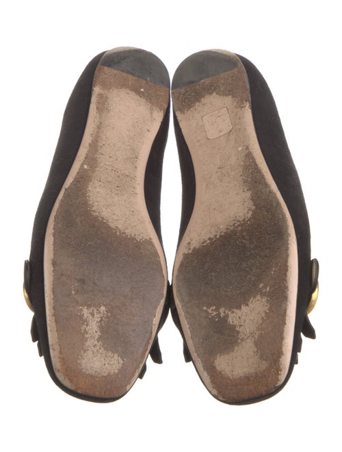 Gucci Double G Logo Suede Ballet Flats