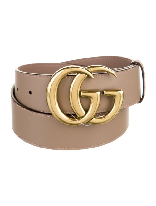Gucci Double G Logo Leather Belt