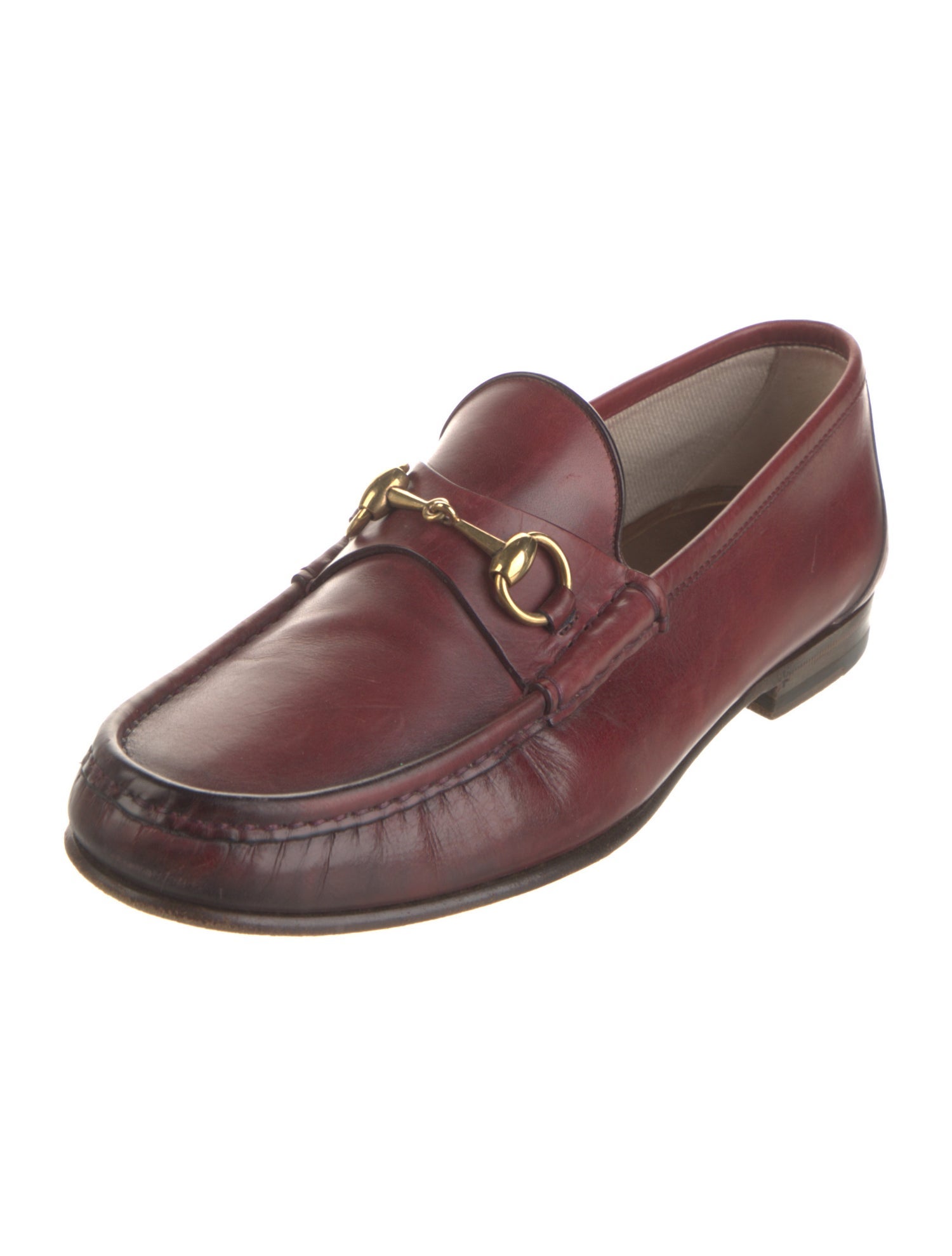 Gucci Horsebit Accent Leather Dress Loafers