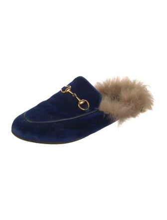 Gucci Horsebit Accent Velvet Mules