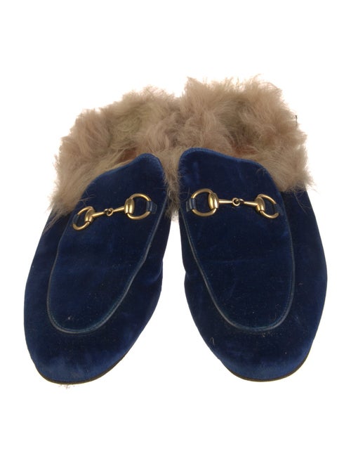 Gucci Horsebit Accent Velvet Mules