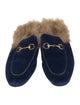 Gucci Horsebit Accent Velvet Mules
