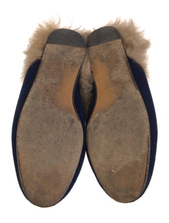 Gucci Horsebit Accent Velvet Mules
