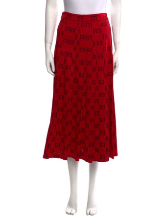Gucci Printed Midi Length Skirt