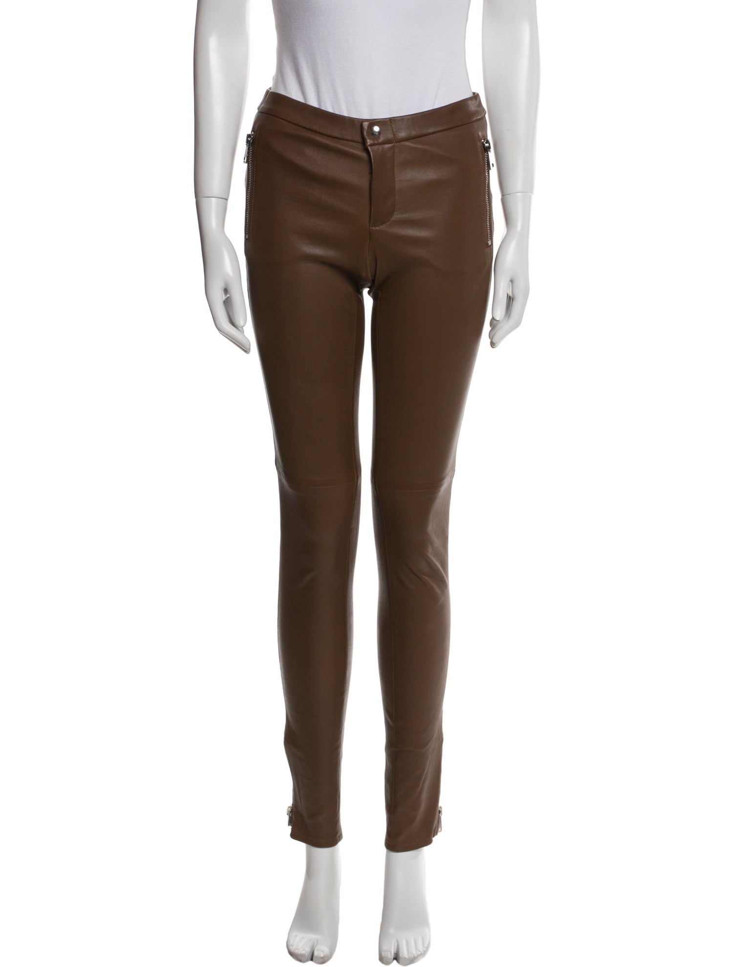 Gucci Leather Skinny Leg Pants