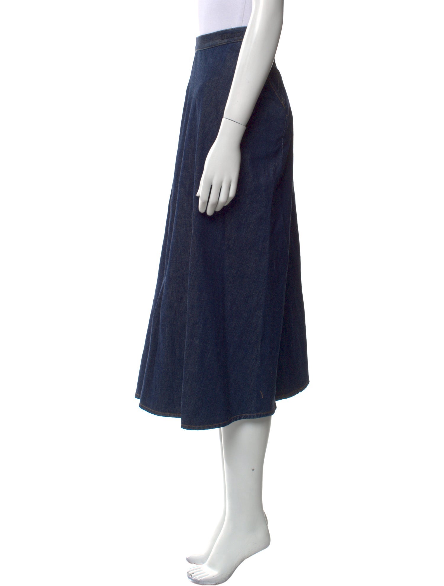 Gucci Embroidered Accent Midi Length Skirt