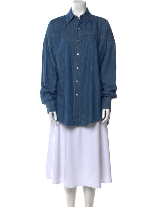 Gucci 2022-2023 Aliscans Tiger Denim Shirt Button-Up Top