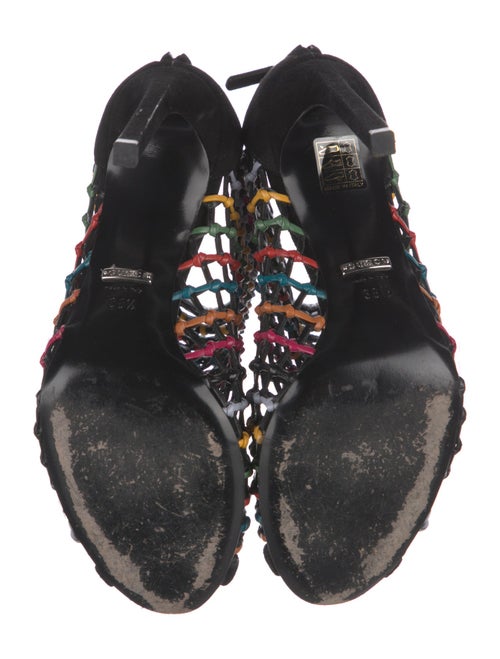 Gucci Leather Striped Sandals