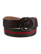 Gucci Web Accent Leather Belt