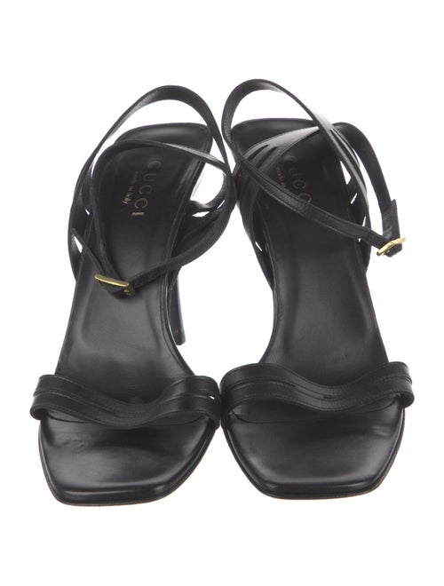 Gucci Interlocking G Logo Leather Sandals