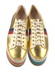 Gucci Sylvie Web Accent Leather Wedge Sneakers