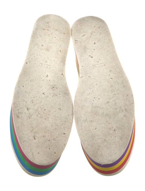 Gucci Sylvie Web Accent Leather Wedge Sneakers