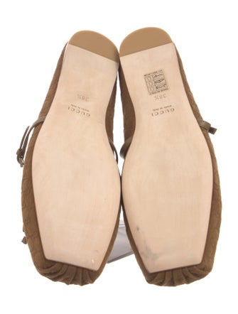 Gucci Horsebit Accent Suede Espadrilles